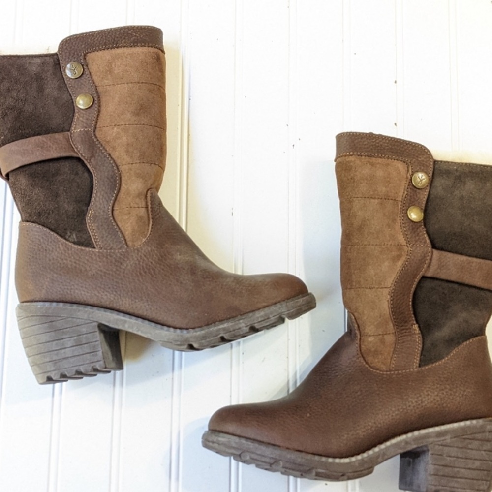 Emu Australia Perisher Boots Sz 6 Merino Wool Lined Leather Brown BOOTS